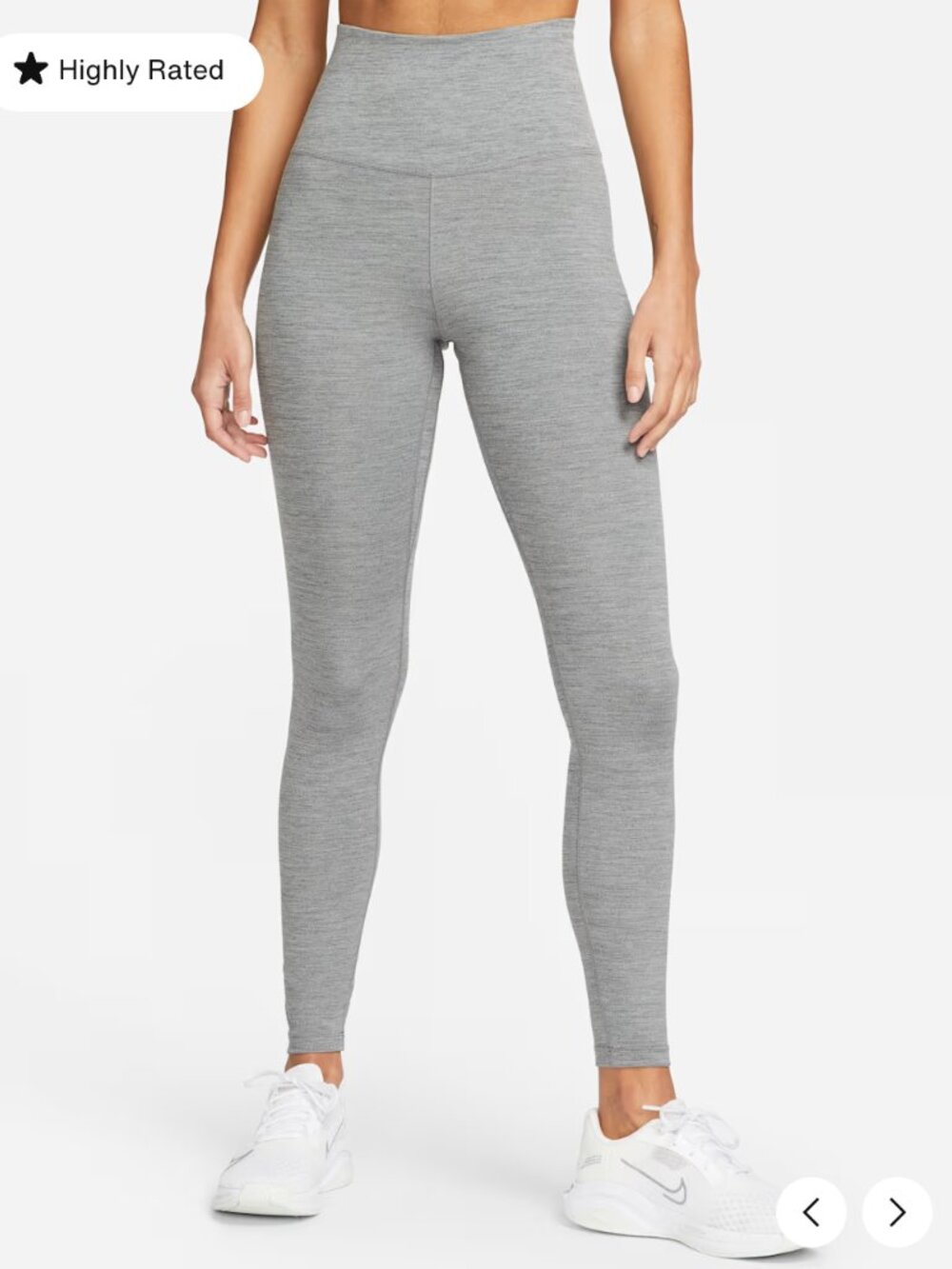 Nike One Women's Dri-FIT High-Waisted Full-Length Leggings Grey Medium
